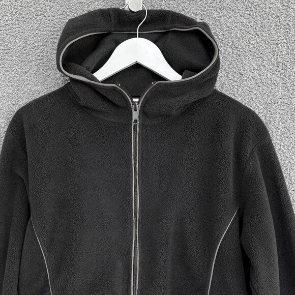 Columbia Full Zip Hooded Fleece Jacket Black/Grey - Picture 1 of 7